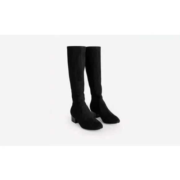 Boden Womens Cara Heeled Stretch Knee Boots Size EU 39 US 8 Black A1579 NWOB - Picture 3 of 15